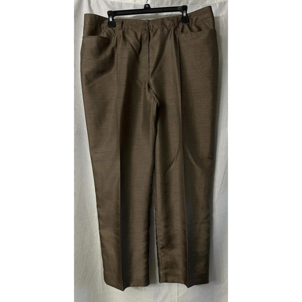 Basler Black Label Womens Brown Casual Pants Slacks Trousers Size EUR 46 EUC
